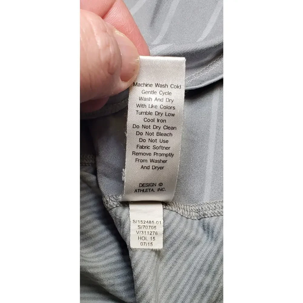 Athleta Size XS Women's Gray Athletic Sleeveless Stretch Tank Top Activewear Za3 - Picture 6 of 9